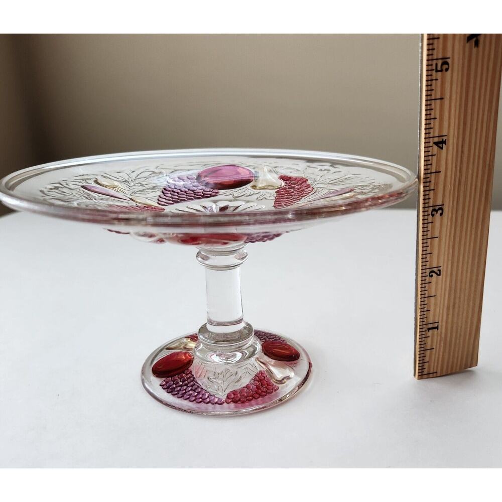 Westmoreland Glass Della Robbia Mint Compote Tidbit Tray Cake Plate 1928-1940 - Picture 7 of 11